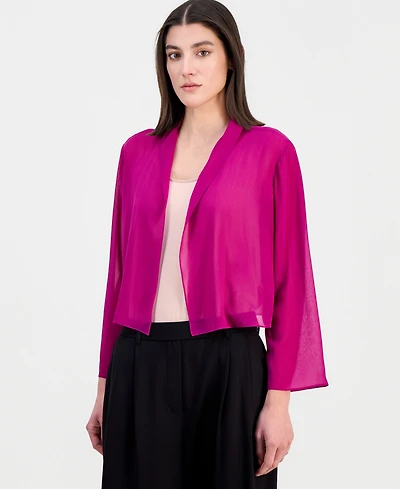 Eileen Fisher Women's Silk Sheer Open-Front Jacket