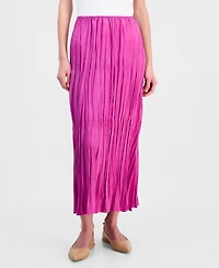 Eileen Fisher Women's Silk Solid-Color Smocked Tiered Skirt