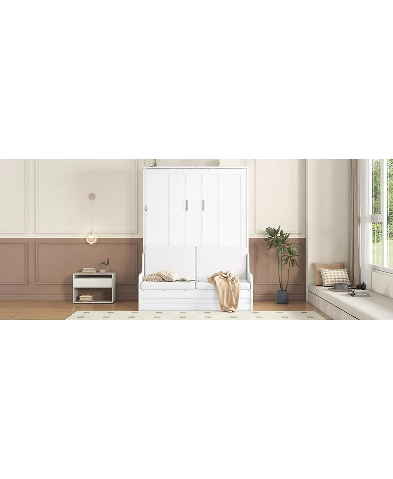 Streamdale Furniture Queen Size Murphy Bed Wall Bed with Cushion