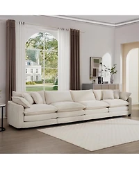 Streamdale Furniture Modern 4 Seater Fabric Sofa with Cushions