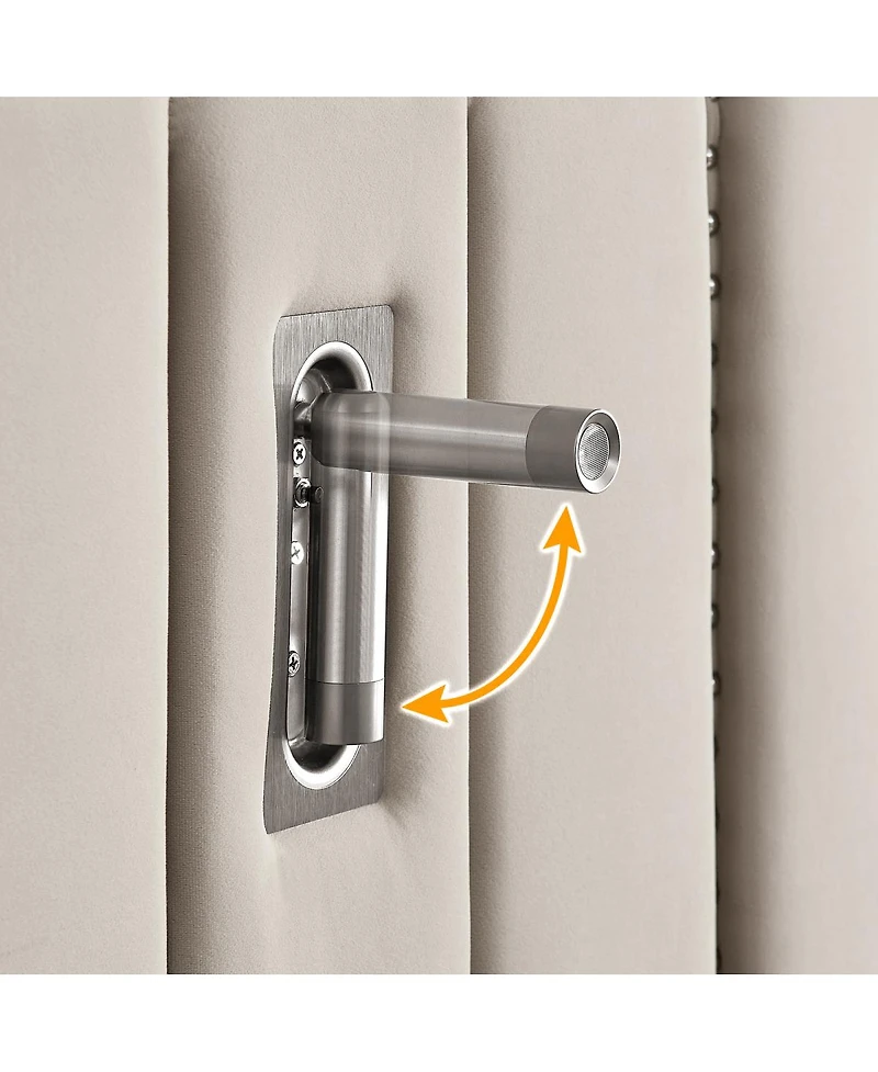 Streamdale Furniture Queen Size Velvet Upholstered Bed Frame with Vertical Stripes