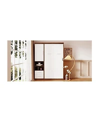 Streamdale Furniture Twin Size Murphy Bed Wall Bed with Cabinet