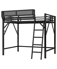 Streamdale Furniture Loft Bed with Ladder and Storage Shelves