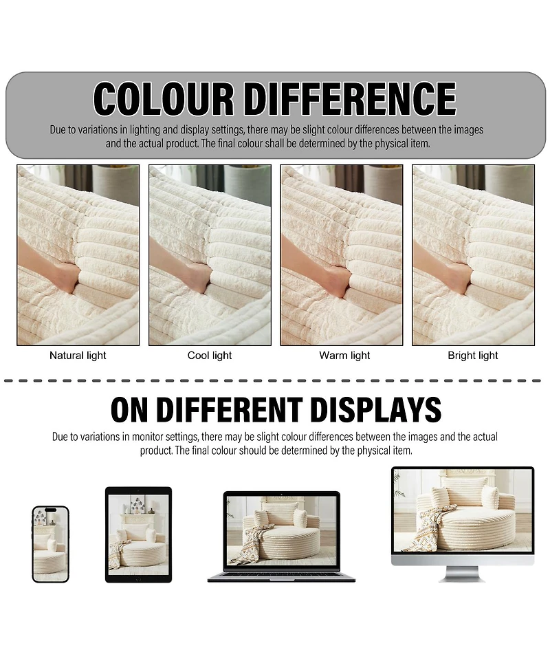 Streamdale Furniture Corduroy Sponge Single Sofa,Modern Sleeper Chair