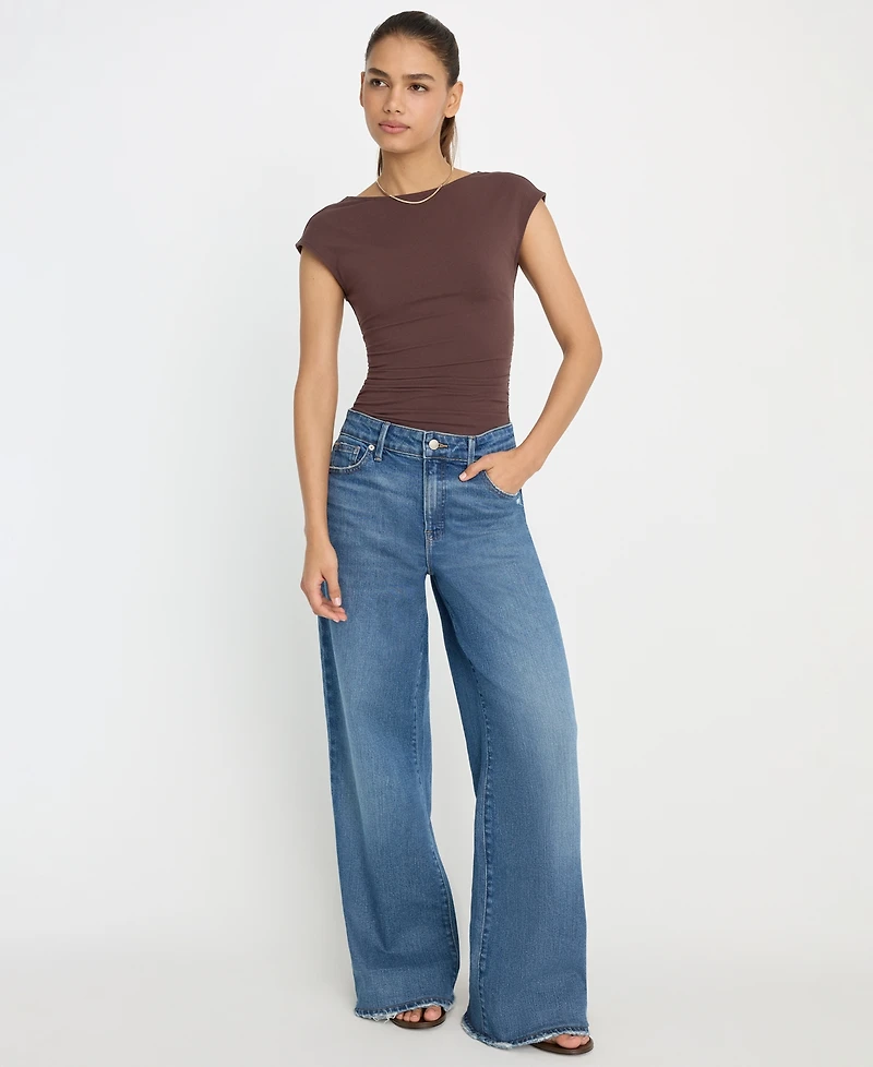 Good American Women's Super Stretch Open Back Body Suit