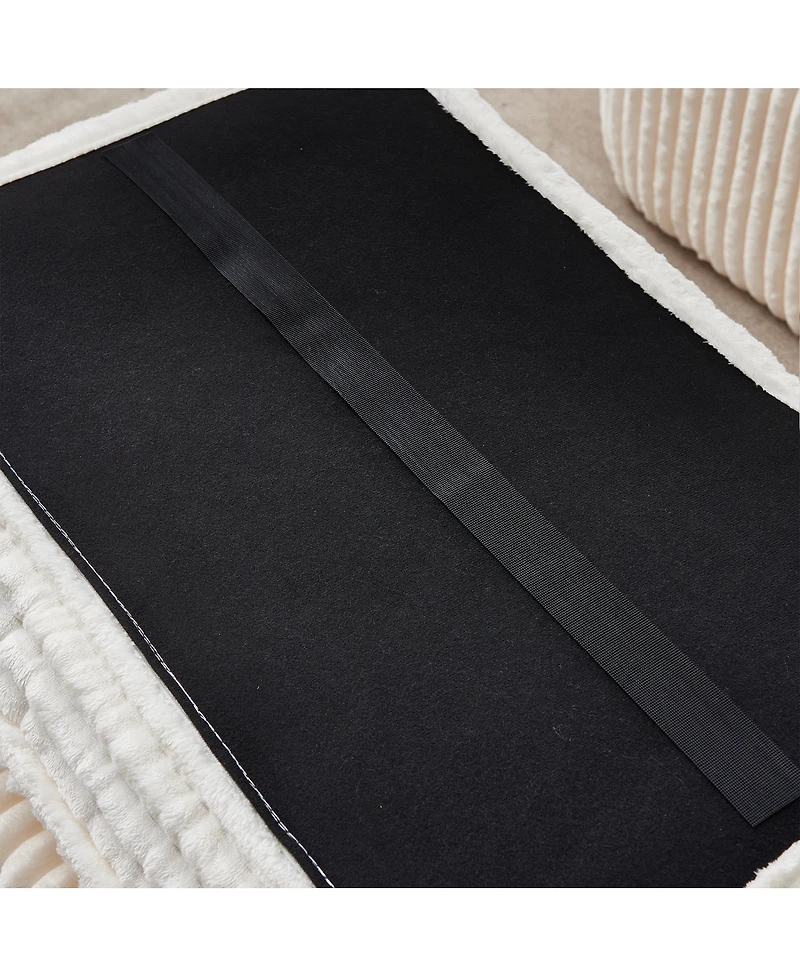 Streamdale Furniture Convertible Corduroy Sofa Chair with Ottoman for Small Spaces