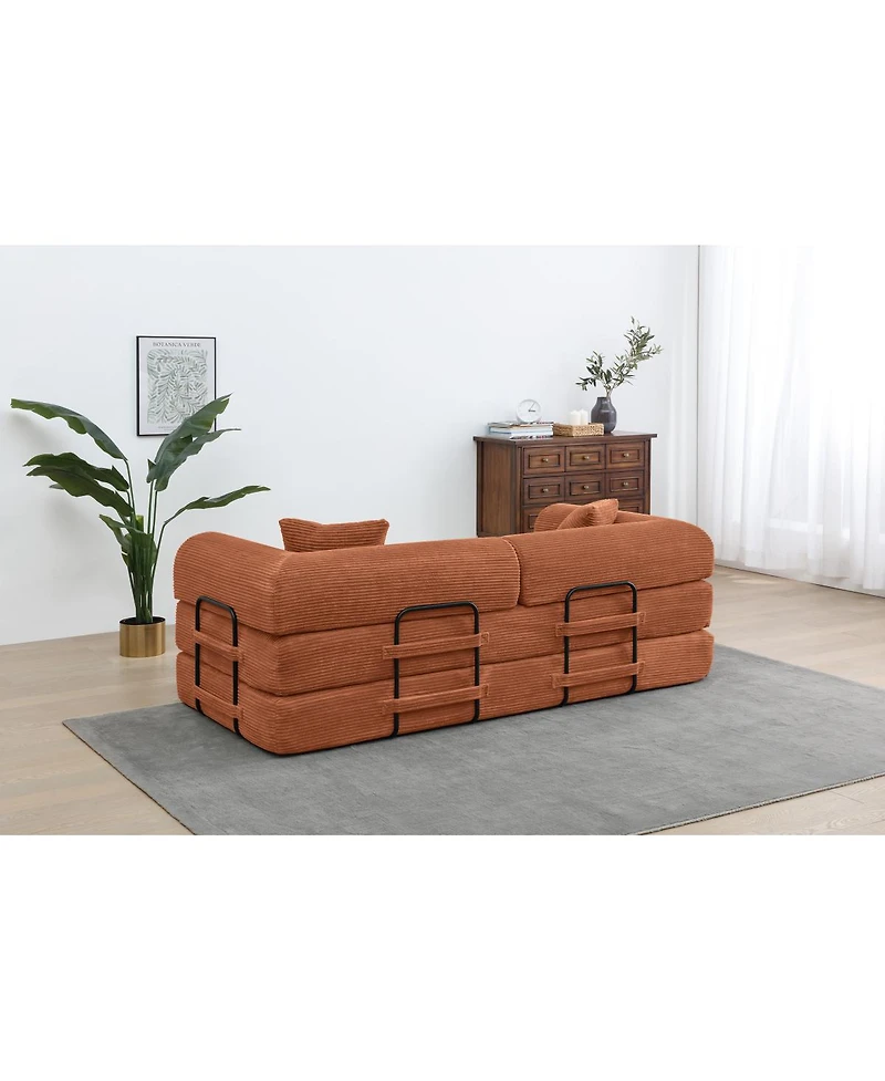 Streamdale Furniture 3-Seat Convertible Sofa Bed with Repositionable Armrests