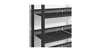 Mdf Industrial Shoe Rack, Adjustable Rustic Style 5-Tier Shoe Rack Storage Rack With 4 Grid Shelves