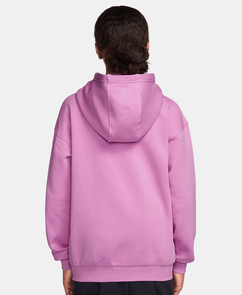 Nike Sportswear Girls' Club Fleece Oversized Full-Zip Hoodie