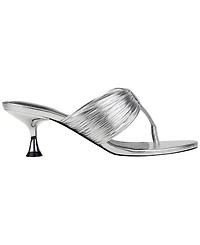 Marc Fisher Ltd Women's Pamilla Leather Kitten Heel Sandals