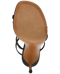 Steve Madden Women's Python Embellished T-Strap Stiletto Heel Dress Sandals