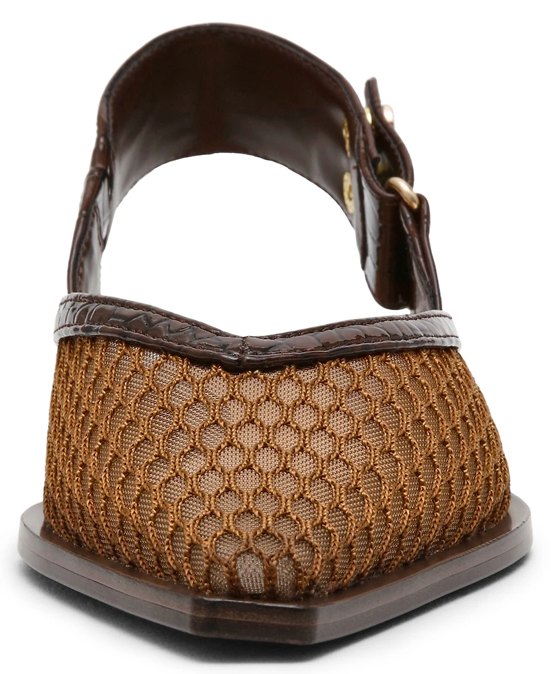 Steve Madden Women's Shay-Mesh Slingback Pointed Toe Flats