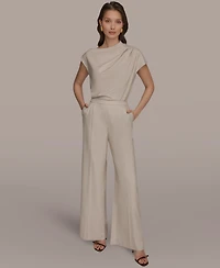 Donna Karan New York Women's Straight Leg Tie-Waist Pants