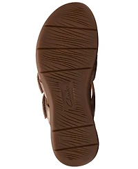 Clarks Women's April Rae Round Toe Flat Sandals