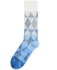 Perry Ellis Portfolio Men's Ombre Striped Argyle Patterned Socks
