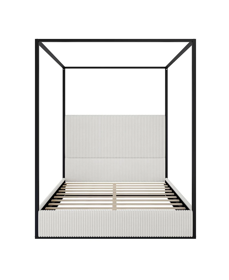 Streamdale Furniture Queen size Modern Luxury Metal Canopy Bed