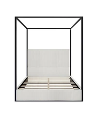Streamdale Furniture Queen size Modern Luxury Metal Canopy Bed