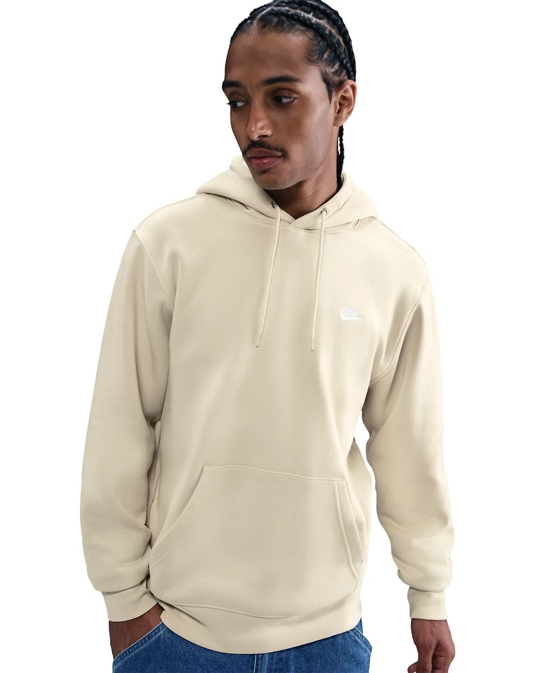 Nike Club Men's Pullover Fleece Logo Hoodie