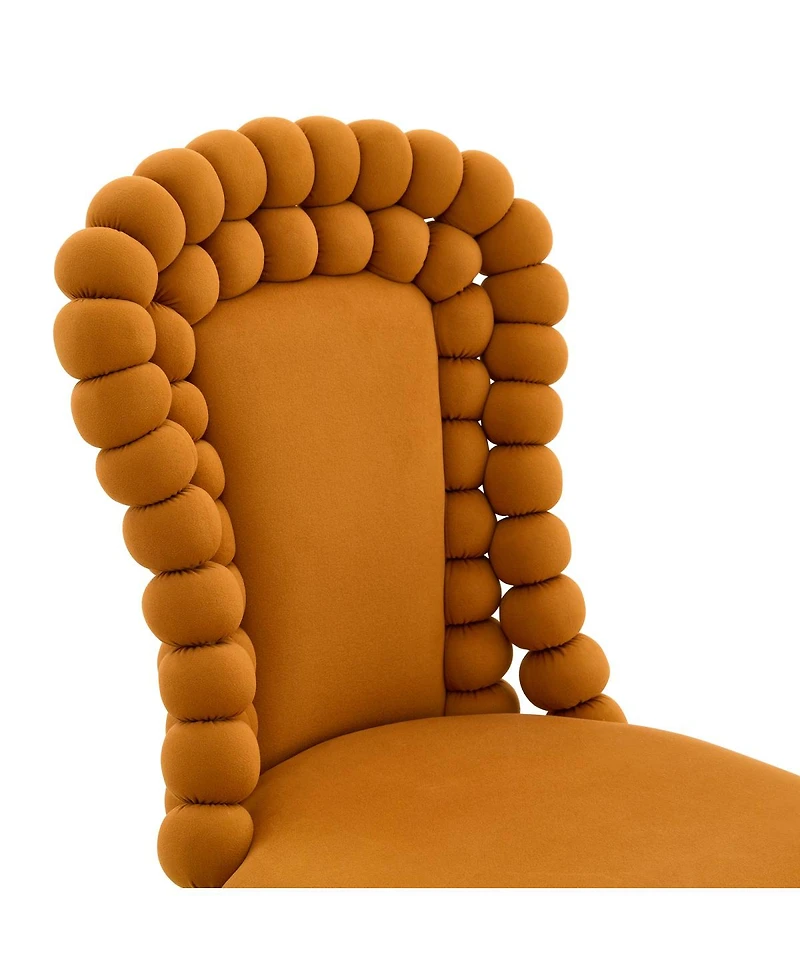 Streamdale Furniture Set of 2 Puffy Bubble Chairs with Gold Legs