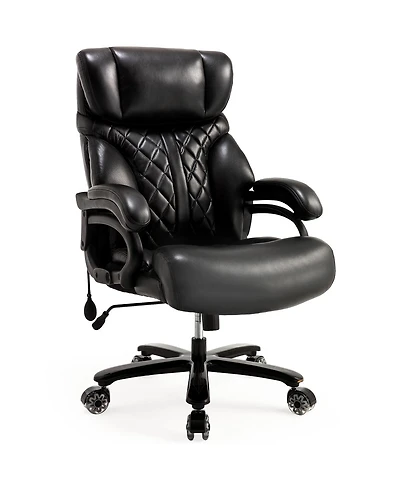 Streamdale Furniture Streamdale 600LBS Big & Tall Office Chair, Extra Wide Seat, Adjustable Lumbar, Heavy Duty Executive Chair