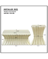 Streamdale Furniture Vintage Fiberglass Coffee Table Set