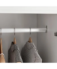 Famapy White Wood -Door Corner Wardrobe Armoires with Storage Shelves