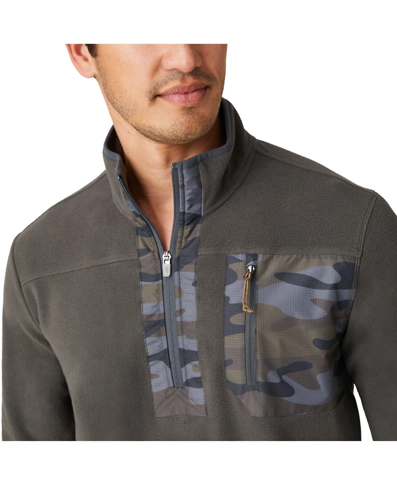 Free Country Men's FreeCycle Super Soft Microfleece 1/2 Zip Mock Neck Shirt