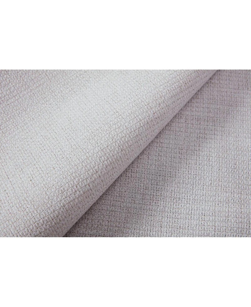 Streamdale Furniture Caron Textured Ivory Canvas Chenille King Wingback Bed - Easy Assembly