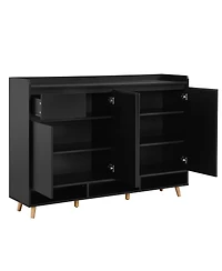 Streamdale Furniture Sleek Shoe Cabinet with Adjustable Shelves, Minimalist Organizer