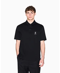 A|X Armani Exchange Men's Short Sleeve Mercerized Cotton Logo Polo Shirt