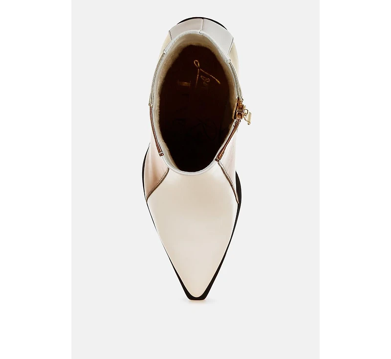 London Rag Stemon Three Tone Block Heel Boots Women