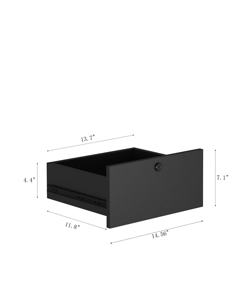 Streamdale Furniture Nightstands Set of 2, Charging, Night Light, Bookshelf, Storage