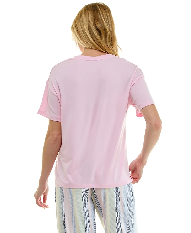 Roudelain Women's Drop Shoulder Crew Neck Top