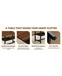 Streamdale Furniture Walnut Dining Table (71") with 8 White Pu Chairs