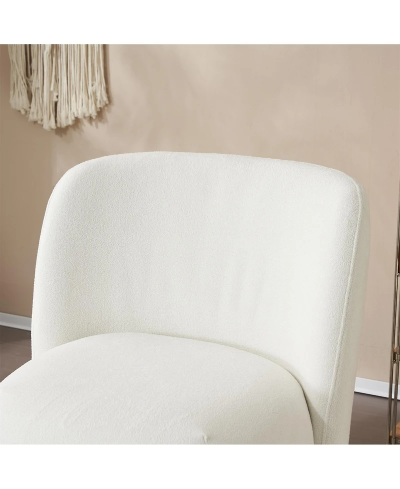 Streamdale Furniture Modern Low Back Accent Chair, Armless for Small Spaces