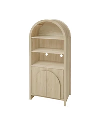 Streamdale Furniture Arched Kitchen Pantry Cabinet with Adjustable Shelves