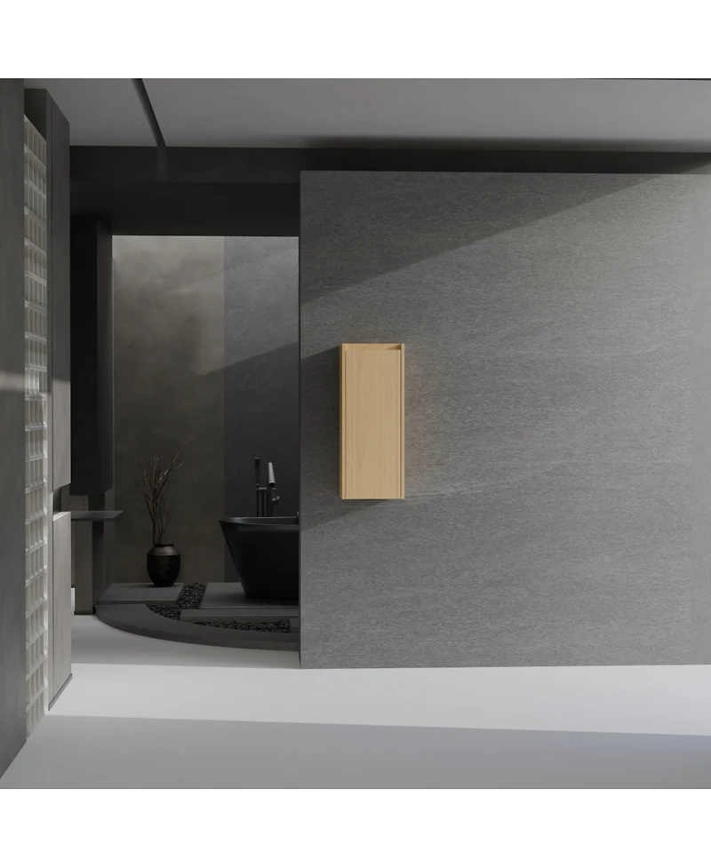 Streamdale Furniture Bamboo side pressing process large capacity wall cabinet