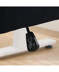 Streamdale Furniture Streamdale Mid-back liftable office chair, striped fabric, ergonomic design, Black