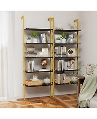 Streamdale Furniture Industrial Lift Top Coffee Table with Hidden Storage, Black/Golden