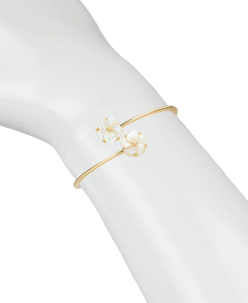 Patricia Nash Gold-Tone Fruit Collection Flower Cuff Bangle