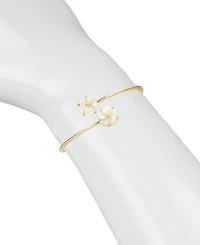 Patricia Nash Gold-Tone Fruit Collection Flower Cuff Bangle