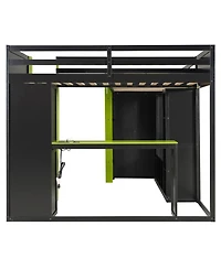 Streamdale Furniture L-Shaped Twin Gaming Bed Frame w/ Rgb, Usb, Tv Stand, Storage, Reversible