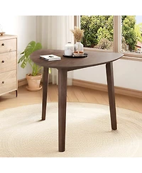 Streamdale Furniture Triangular Wood Table - Modern Space-Saving Geometric Side Table.