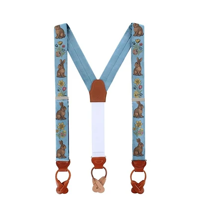 Trafalgar Men's Harvey's Easter Sunday Silk Button End Suspenders