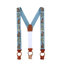 Trafalgar Men's Harvey's Easter Sunday Silk Button End Suspenders