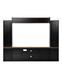Streamdale Furniture 98.8" W Entertainment Center with Bookshelves for TVs up to 80