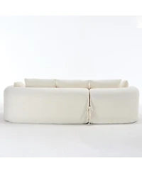 Streamdale Furniture Modern Cloud Sofa with 7 Pillows & L-Shape Modular Design