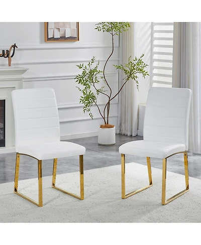 Streamdale Furniture 2-Pack Heavy-duty Chairs: 2.1" Cushion, Iron Frame, Home/Office, Great Value