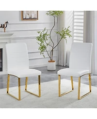 Streamdale Furniture 2-Pack Heavy-duty Chairs: 2.1" Cushion, Iron Frame, Home/Office, Great Value