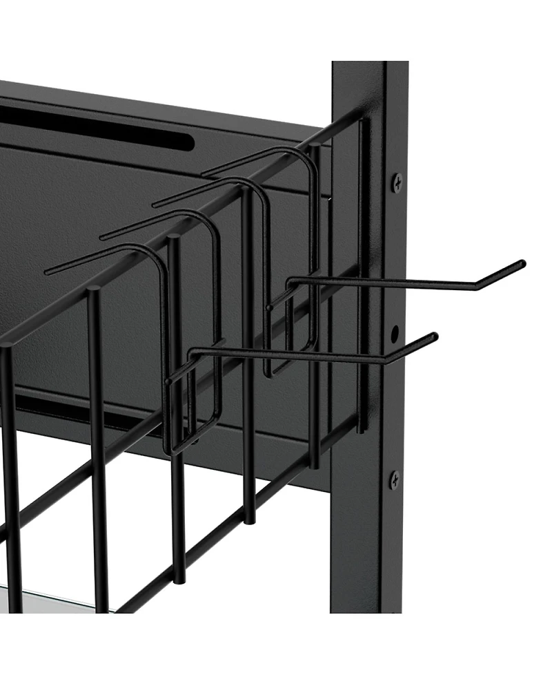 Streamdale Furniture 4-Tier Glass Display Shelf with Rgb Lights & Adjustable Storage